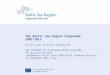 The Baltic Sea Region Programme  2007-2013 by the Joint Technical Secretariat