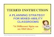 TIERED INSTRUCTION