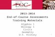 2013–2014 End-of-Course Assessments Training Materials