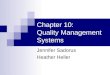 Chapter 10: Quality Management Systems