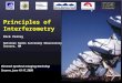 Principles of  Interferometry
