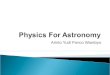 Physics For Astronomy