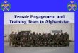Female Engagement and Training Team in Afghanistan