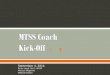 MTSS  Coach  Kick-Off