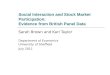 Social Interaction and Stock Market Participation:  Evidence from British Panel Data