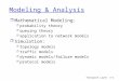 Modeling & Analysis