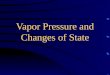 Vapor Pressure and Changes of State