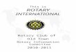 This is ROTARY  INTERNATIONAL