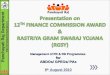 Presentation on 12 TH  FINANCE COMMISSION AWARD & RASTRIYA GRAM SWARAJ YOJANA  (RGSY)