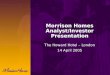 Morrison Homes Analyst/Investor Presentation