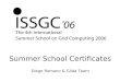 Summer School Certificates Diego Romano & Gilda Team