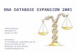 DNA DATABASE EXPANSION 2001
