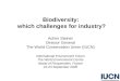 Biodiversity:  which challenges for industry?