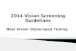 2014 Vision Screening Guidelines