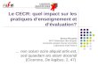 Le CECR: quel impact sur les pratiques d’enseignement et d’évaluation?