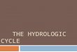 THE HYDROLOGIC CYCLE