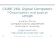 CS/EE 260. Digital Computers I  Organization and Logical Design