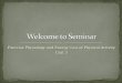Welcome to Seminar