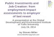 Public Investments and Job Creation: from employment-impact assessments to employer of last resort