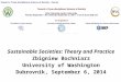 Sustainable Societies: Theory and Practice Zbigniew Bochniarz University of Washington