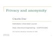 Privacy and anonymity
