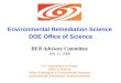 Environmental Remediation Science  DOE Office of Science
