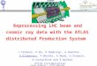 Reprocessing LHC beam and cosmic ray data with the ATLAS distributed Production System