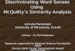 Discriminating Word Senses Using  McQuitty’s Similarity Analysis