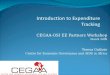 Introduction to Expenditure Tracking