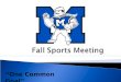 Fall Sports Meeting
