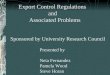 Export Control Regulations      and        Associated Problems