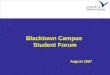 Blacktown Campus  Student Forum