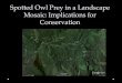 Spotted Owl Prey in a Landscape Mosaic: Implications for Conservation