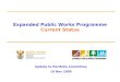Expanded Public Works Programme Current Status