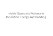 Noble Gases and Valence e -  Ionization Energy and Bonding