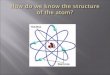 How do we know the structure of the atom?