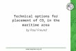 Technical options for placement of CO 2  in the maritime area