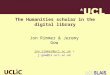 The Humanities scholar in the digital library