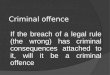 Criminal offence