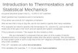 Introduction to Thermostatics and Statistical Mechanics
