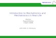 Introduction to Mechatronics and  Mechatronics in Real Life