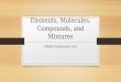 Elements, Molecules, Compounds, and Mixtures