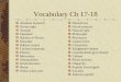 Vocabulary Ch 17-18