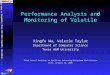 Performance Analysis and Monitoring of Volatile
