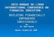OECD‐BANQUE DU LIBAN INTERNATIONAL CONFERENCE ON FINANCIAL EDUCATION: