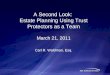 A Second Look:  Estate Planning Using Trust Protectors as a Team March 21, 2011