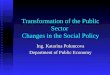 Transformation of the Public Sector  Changes in the Social Policy