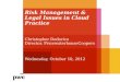 Risk Management & Legal Issues in Cloud Practice