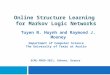 Online Structure Learning  for Markov Logic Networks
