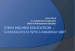 STEM Higher Education –  changing roles with a paradigm Shift